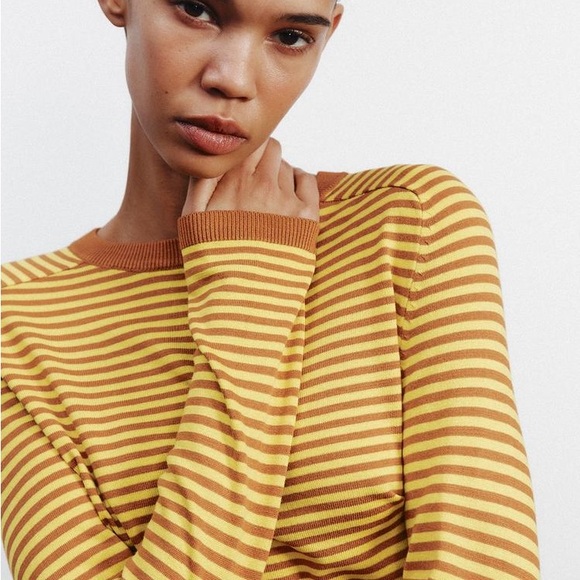 Zara Tan and Brown Women's Sweater - Picture 5 of 7